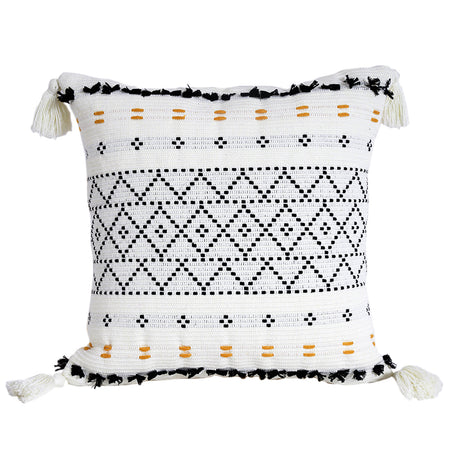 Nordic Geometric Tassel Cotton Plush Pillow Cover