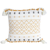 Nordic Geometric Tassel Cotton Plush Pillow Cover