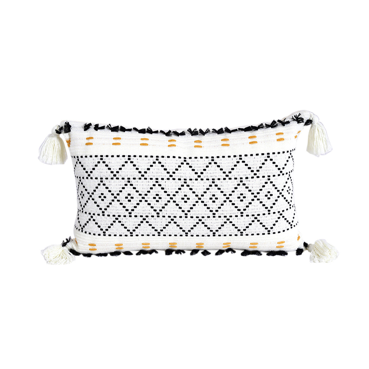 Nordic Geometric Tassel Cotton Plush Pillow Cover