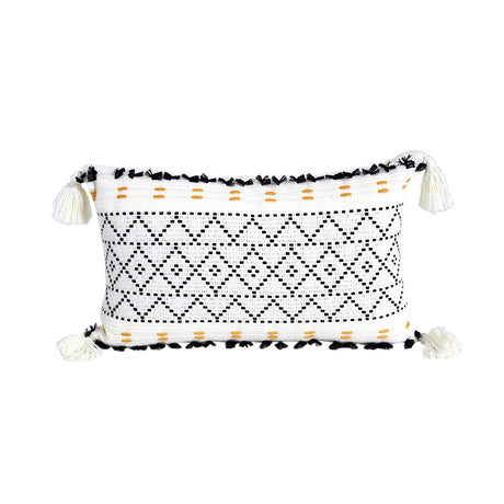 Nordic Geometric Tassel Cotton Plush Pillow Cover