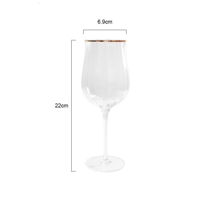 Tulip Gift Crystal Ribbed Cocktail & Wine Glass Set – Elegant Modern Glassware