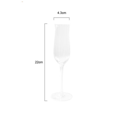 Tulip Gift Crystal Ribbed Cocktail & Wine Glass Set – Elegant Modern Glassware