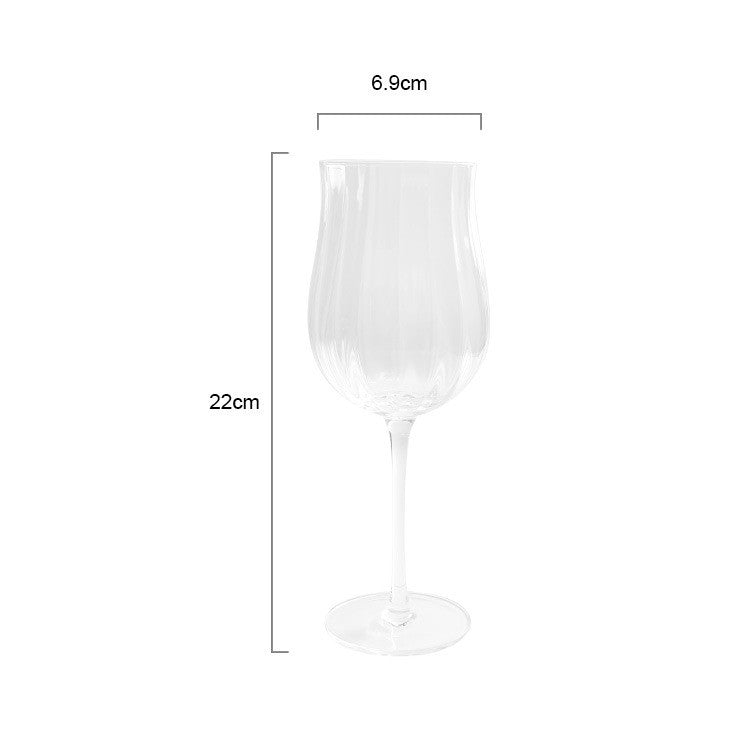 Tulip Gift Crystal Ribbed Cocktail & Wine Glass Set – Elegant Modern Glassware