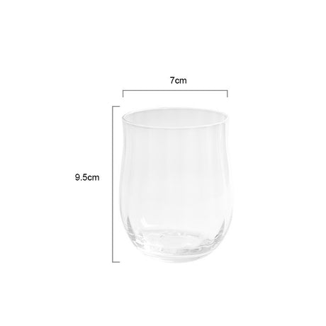 Tulip Gift Crystal Ribbed Cocktail & Wine Glass Set – Elegant Modern Glassware