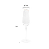 Tulip Gift Crystal Ribbed Cocktail & Wine Glass Set – Elegant Modern Glassware