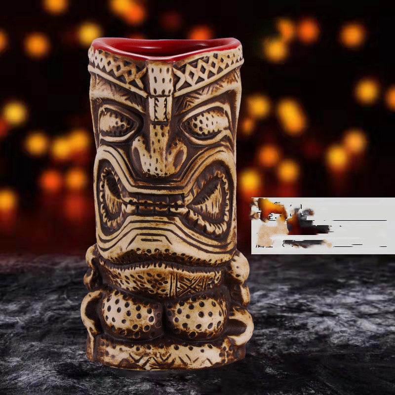 350ml-700ml Ceramic Tiki Mug Creative Porcelain Beer Wine Mug Cup