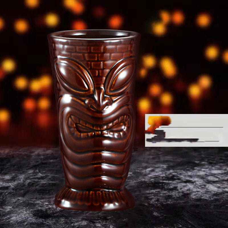 350ml-700ml Ceramic Tiki Mug Creative Porcelain Beer Wine Mug Cup