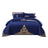 Blue Embroidered Cotton Matte 4-piece Set Julia M Home & Kitchen