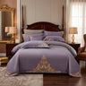 Blue Embroidered Cotton Matte 4-piece Set Julia M Home & Kitchen