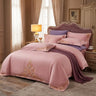 Blue Embroidered Cotton Matte 4-piece Set Julia M Home & Kitchen