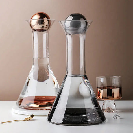 European-Style Crystal Glass Electroplating Rose Gold Water Jug American Decanter Wine Set - Julia M LifeStyles