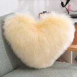 Heart-Shaped Long Plush Fluffy Cushion Cover - Julia M LifeStyles