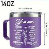 Elegant 14oz Stainless Steel Insulated Coffee Mug with Handle Julia M LifeStyles