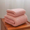 Wide Stripe Dark Stripe Coral Velvet Printing Towels Suit