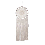 Nordic Creative Hook Flower Dream Catching Net Feather Wind Chime Pendant Home Decor Entrance Decoration Wedding Background eprolo