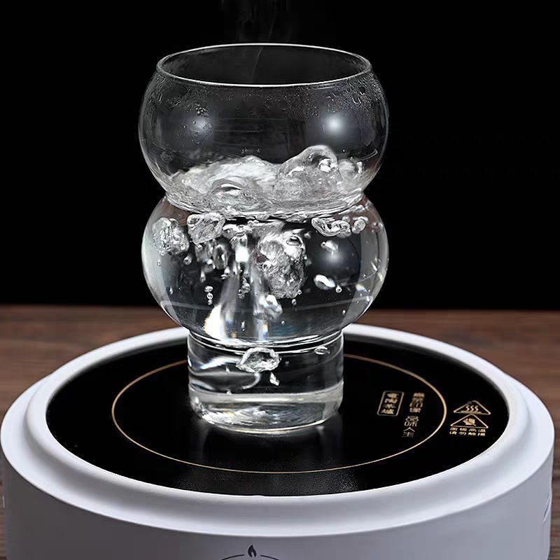 Gourd Shaped High Borosilicate Glass Single Layer Cup Office Latte Cup Transparent Juice