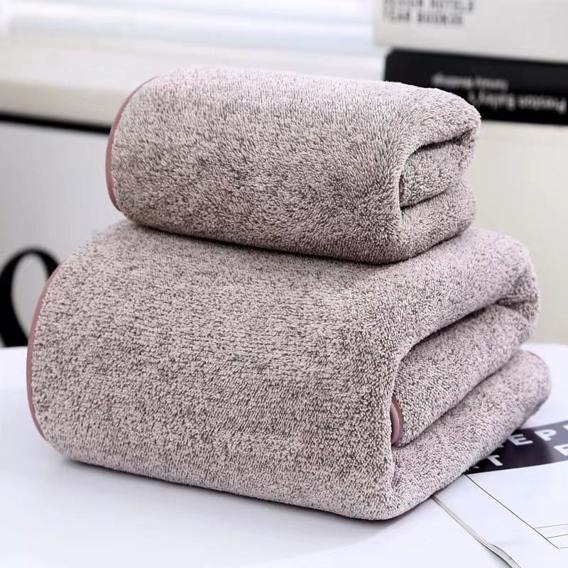 Wide Stripe Dark Stripe Coral Velvet Printing Towels Suit