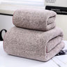Wide Stripe Dark Stripe Coral Velvet Printing Towels Suit