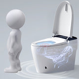 Smart Toilet with Heating, Portable Toilet with Automatic Opening and Closing, 1.28GPF Water Tank Free Toilet, White