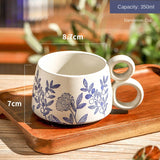Hand-Painted Blue & White Ceramic Mug