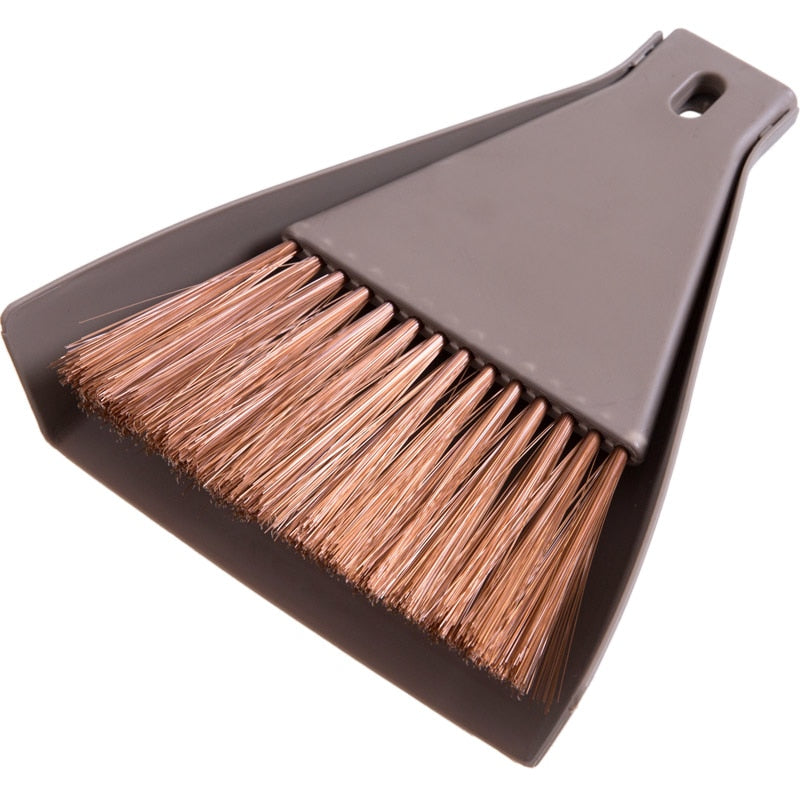 2pcs/set Mini Desktop Broom and Dustpan Set Household Dust Pan and Brush Cleaning Tool