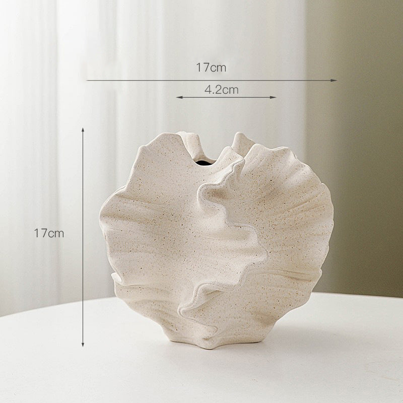 European style plain fired white ceramic vase with frosted texture, hydroponic dried flowers, home decoration ornaments, gifts, handicrafts Julia M Home & Kitchen