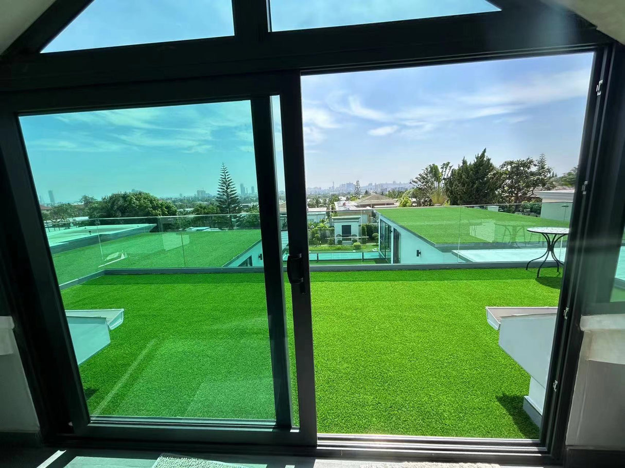 2FTX10FT Outdoor Artificial Grass Runway Blanket, Thick and Realistic Fake Grass Roll Decoration 1.38 "Pile Height