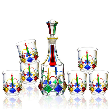 Painted Crystal Glass Liquor Glass Set - High-grade Wine Set