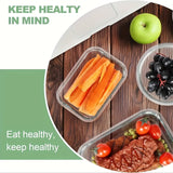 12pcs Glass Food Storage Containers with Leak-Proof Airtight Snap-Lock Lids - Microwave, Oven, Freezer & Dishwasher Safe Square Meal Prep Containers for Lunch, Pantry & Leftovers - Reusable Space-Saving Kitchen Organizers, Ki - Julia M LifeStyles