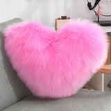 Heart-Shaped Long Plush Fluffy Cushion Cover - Julia M LifeStyles
