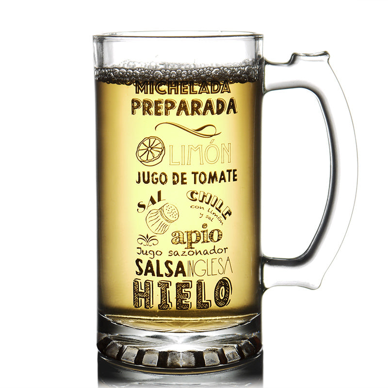 Elegant Heat-Resistant Large Capacity Glass Mug with Handle