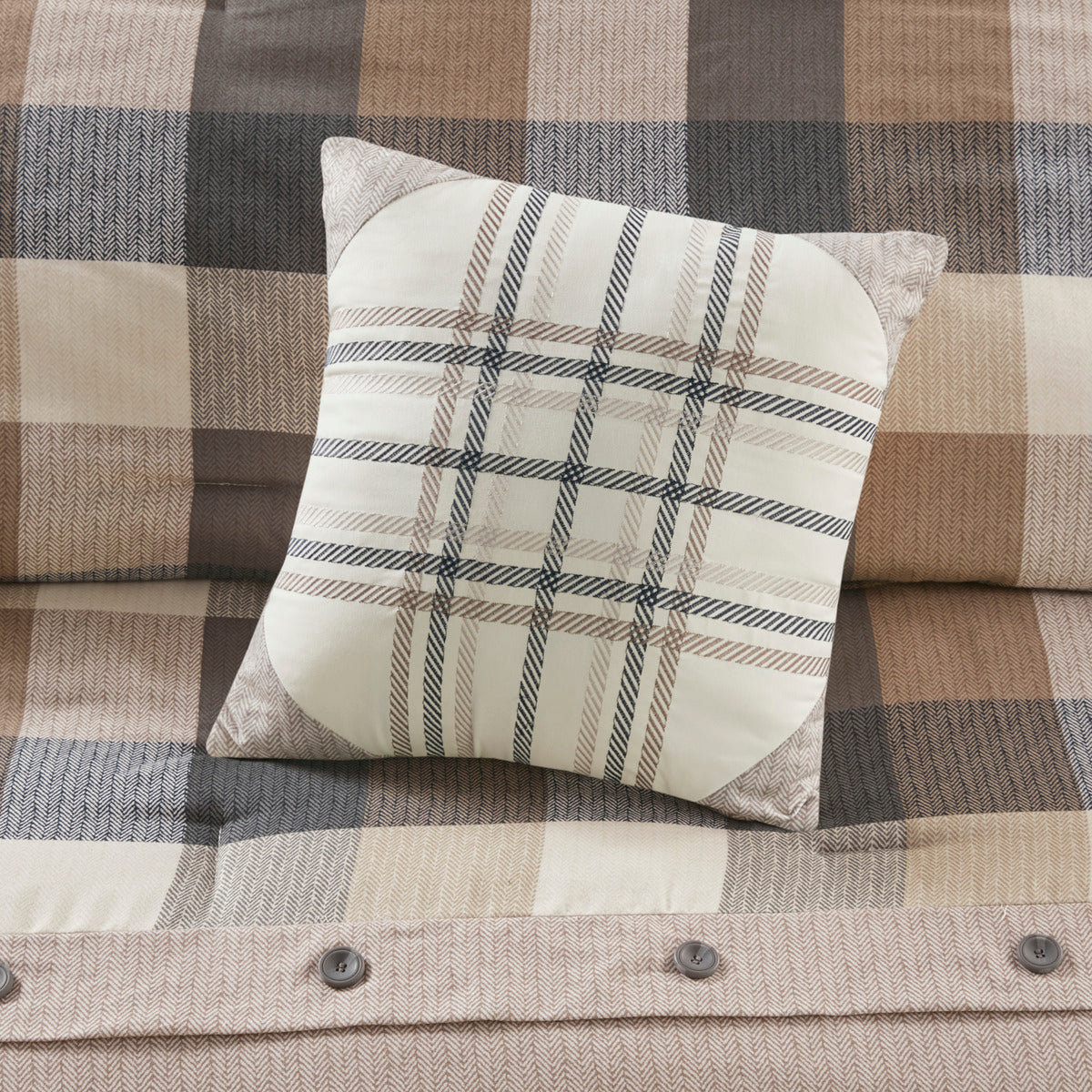 Hearthline Herringbone Seven-Piece Queen Comforter Set