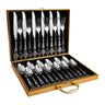410 Royal Court European Stainless Steel 24-Piece Tableware Set in Wooden Box