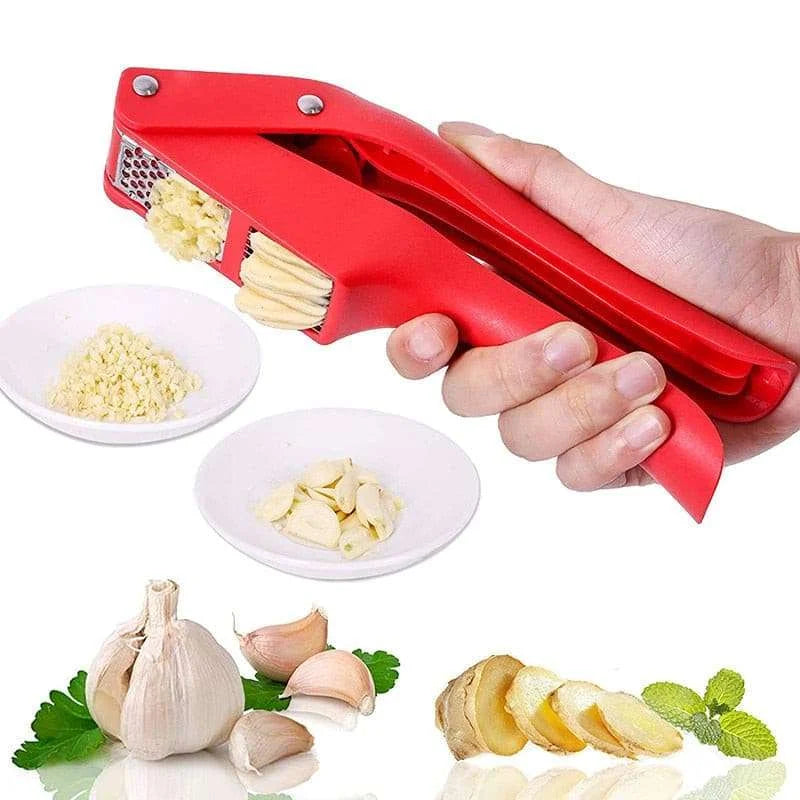 2 in 1 Garlic Press - Crush and Slice with Ease 2 in 1 Garlic Press - Crush and Slice with Ease 3256801087759197-Zinc Alloy Garlic Mincer & Crusher 31