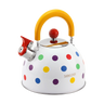 2.5L Stainless Steel Whistling Teapot - Dot Colour Design - Julia M LifeStyles