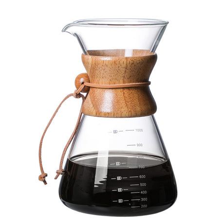 Minimalist High Borosilicate Glass Hand Brewed Coffee Pot