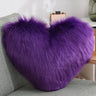 Heart-Shaped Long Plush Fluffy Cushion Cover - Julia M LifeStyles