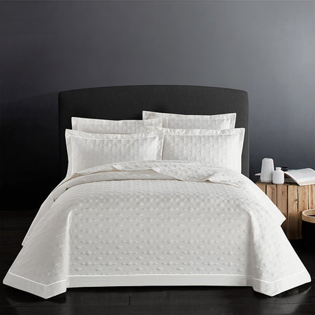 Opulent 3Pcs Cotton Coverlet Embossed Reversible Set