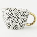 Motif Gold-Handle Ceramic Mug, 350 mL