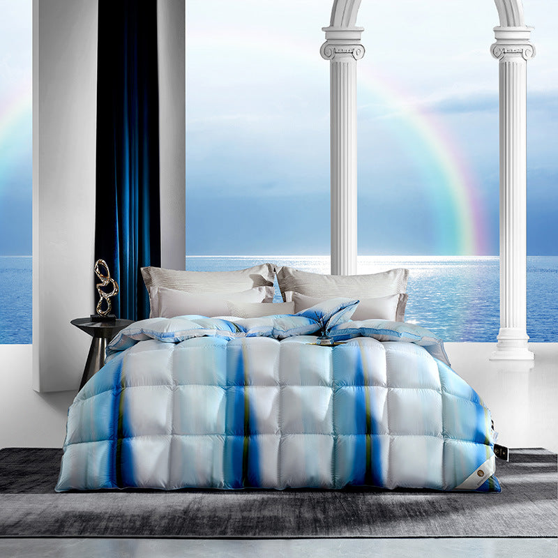 Luxurious 3D Printed All-Season White Goose Down Quilt