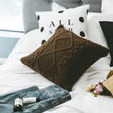Home Soft Pillow Case in Rich Turmeric & Coffee Tones – 45x45 cm