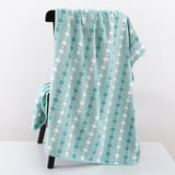 Wide Stripe Dark Stripe Coral Velvet Printing Towels Suit