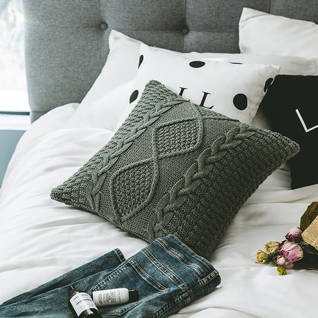Home Soft Pillow Case in Rich Turmeric & Coffee Tones – 45x45 cm