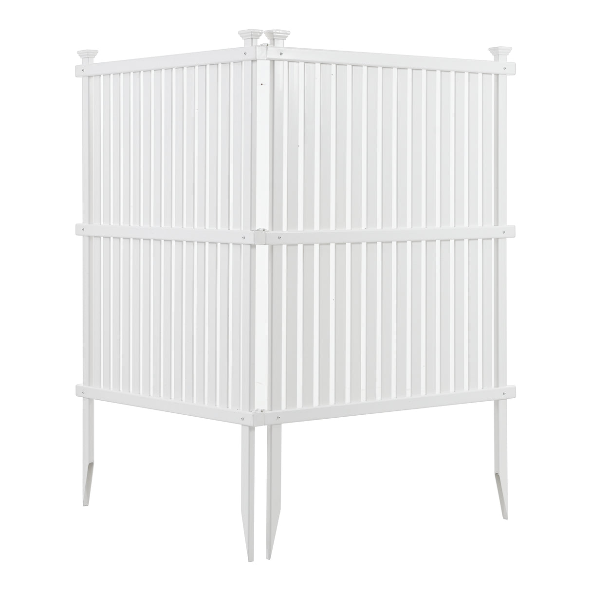 Privacy Screen Panels Kit Air Conditioner Trash Can Enclosure Vinyl white color