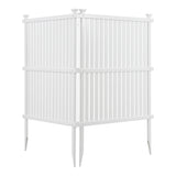 Privacy Screen Panels Kit Air Conditioner Trash Can Enclosure Vinyl white color