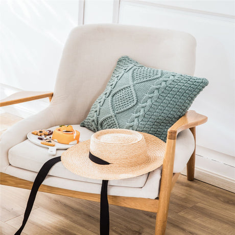 Home Soft Pillow Case in Rich Turmeric & Coffee Tones – 45x45 cm