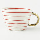 Motif Gold-Handle Ceramic Mug, 350 mL