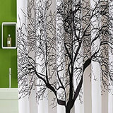 Home Decoration Mildew Resistant Shower Curtain Fabric 180x180 Tree Design Peva Curtain