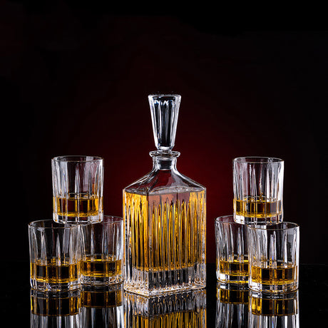 Thickened Whiskey Glass Set – Elegant European Crystal Wine Collection
