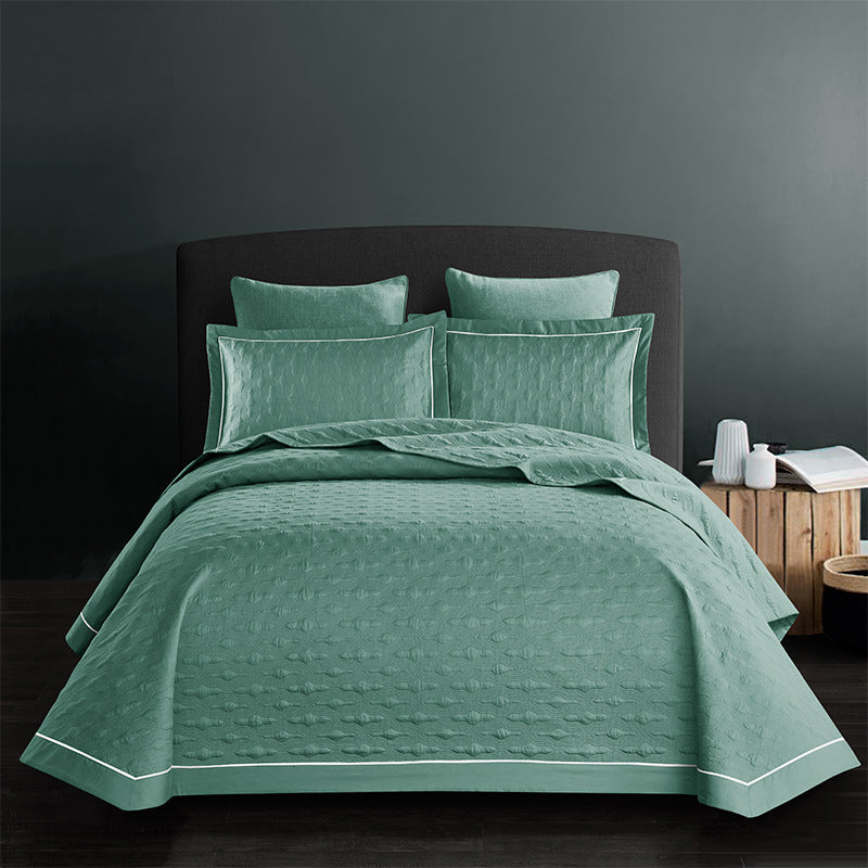 Opulent 3Pcs Cotton Coverlet Embossed Reversible Set